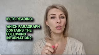 IELTS reading - "какой параграф содержит данное утверждение"