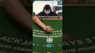 hes Never touching Blackjack #blackjack #777 #gamble#stake #yassuo #stakecasino #onlinecasino