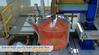 Molten Aluminium Refining and Degassing Equipment for tea-pot type transfer ladles