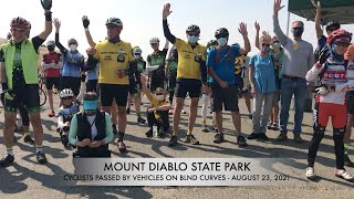 MOUNT DIABLO - CYCLISTS PASSED BY VEHICLES ON BLIND CURVES