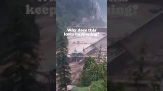 cloud burst in Malana village, Manikaran Ku, Himachal Pradesh 1 August 2024 #cloudburst #manikaran