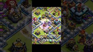 TH12 SUPER ARCHER BLIMP VS TH13 30% DAMAGES #shorts