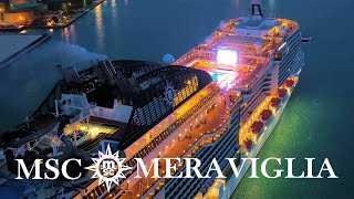 YOU HAVE TO CHECK THIS ONE OUT! MSC MERAVIGLIA ON AN EPIC ENTRANCE TO PORT MIAMI