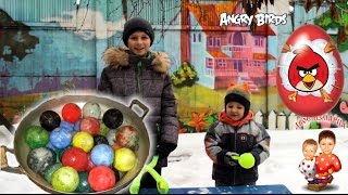 VLOG Суровые русские киндеры  Энгри Бердс Russian Kinder Angry Birds