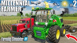 Harvesting 1.2 MILLION SILAGE w/ JOHN DEERE | Millennial Farmer | Episode 2 | Farming Simulator 22