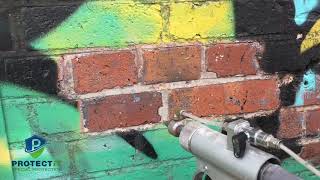 Removing Graffiti with the IBIX Blasting System