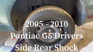 Pontiac G5 Rear Shock Replacement. Do not take to a dealer - 15 minute change out guaranteed.