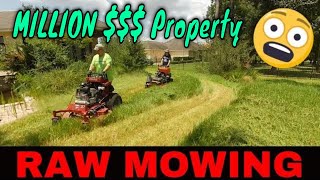 satisfying RAW audio mowing tall grass - major clean up