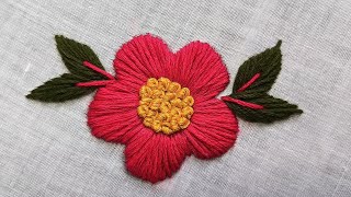 embroidery designs Full video hand embroidery amazing trick easy flower #jrhandwork