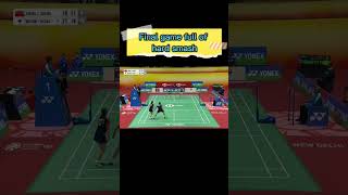 Final fight is full of hard smash ||Watanabe/Arisa 🔥🔥 #badmintonindonesia #bwfworldtour #shortvideo