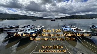 Ruta T-20 de San José de la Mariquina a Caleta Mehuin en moto. COMPLETA. 8 ene 2024.