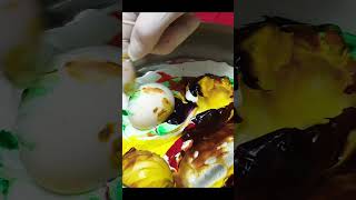 How to dye Easter Eggs with Whipped Cream or Shaving Cream #shorts