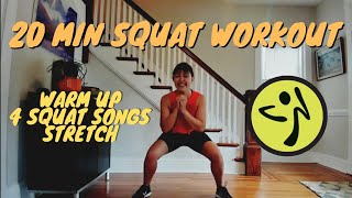 20 Minute Leg Burning Workout || Squats and Lunges || Zumba Fitness with NikkiFit