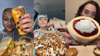 Tiktok mukbang compilation part-76 | crumbl cookies, pizza and more