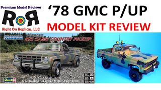 1978 GMC Big Game Country Pickup (I) 1:24 Scale Revell 7226 -Model Kit Build & Review