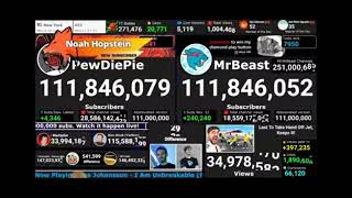 Mrbeast passes PewDiePie in subs timeplase