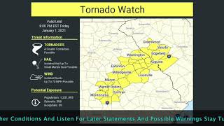 (EAS#187-188) Tornado Warning And Tornado Watch Number 1 (First Watch Of 2021!)