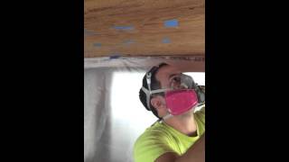 Spray foam installed in a yacht