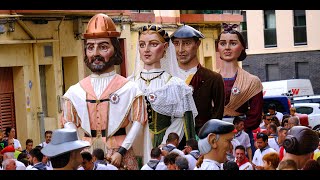 Gigantes de Burlada (Navarra). Espectáculo en fiestas.