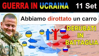 11 Set: Esilarante, UCRAINI SCACCIANO RUSSI CON UN CARRO RUBATO | Guerra in Ucraina