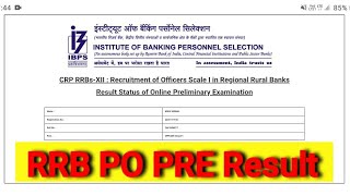 💯RRB PO PRE My Result🤷‍♀️ #rrbpo #rrbpopreresult