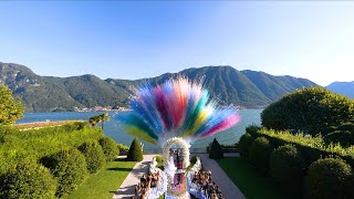 Spectacular Daytime Wedding Fireworks at legendary Villa Balbiano on Lake Como