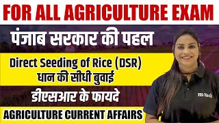 धान की सीधी बुवाई की पूरी जानकारी | Direct Seeding of Rice (DSR) | #agriculturecurrentaffairs2024