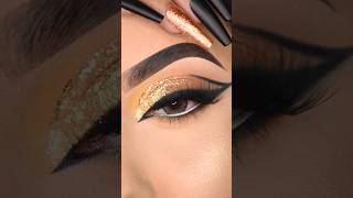 Yellow eye makeup 💛 | Glittery Party Makeup #eyemakeup #tutorial #like #comment #share #subscribe