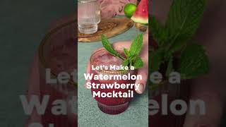 Refreshing Non Alcoholic Watermelon Strawberry Mocktails