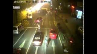 China  Crowd Rallies Together To Rescue Crushed Motorcyclist