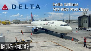 Delta Airlines Boeing 737-800 First Class Review - Miami (MIA) - Orlando (MCO)