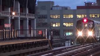 MTA Subways - Kawasaki R160B #8768 on the (Q) at 36th Avenue (2016 Video)