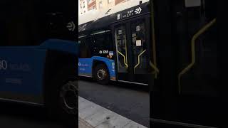 Solaris urbino de la linea 74 en Gran via con destino Pintor Rosales EMT Madrid