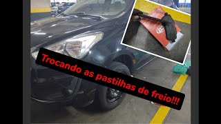 Trocando as pastilhas de freio (ECO) do Ford Ka sedan as 2 horas da manhã no MercadoCar!!!