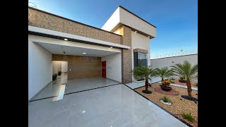 CASA ALTO PADRÃO COM PISCINA EM TRINDADE GO, 3 QUARTOS SENDO UM SUÍTE COM CLOSET.