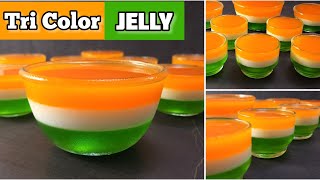 Independence Day Special Recipe - Tri Color Jello | Tri Color Jelly Dessert  | Tricolour Recipes