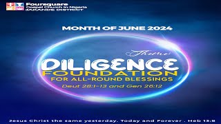 SUNDAY WORSHIP SERVICE || DILIGENCE: FOUNDATION FOR ALL- BLESSINGS     || 25  JUNE , 2024