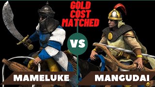 AOE2: 65 ELITE MAMELUKES VS 85 ELITE MONGOL MANGUDAIS. SAME GOLD COST.