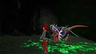 Pokemon Scarlet protagonist tweaking in a cave