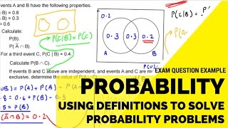 Probability: Exam Question - Independent and Mutually Exclusive Events