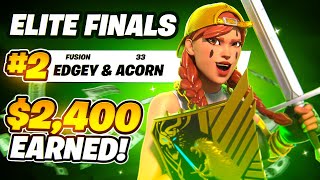 BACK TO BACK 2ND IN FINALS! ($2,400) 🏆 (Fortnite Duo Highlights) | Edgey