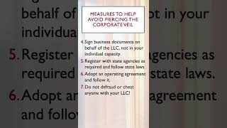 LLC Owners – do this to prevent piercing your corporate veil!