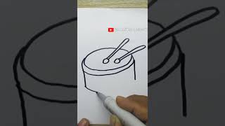 how to draw snare drum