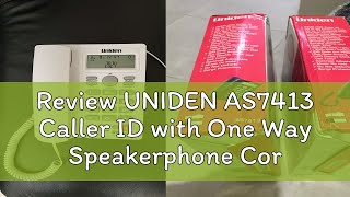 Review UNIDEN AS7413 Caller ID with One Way Speakerphone Corded Phone