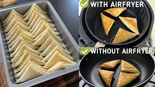 No fry healthy protein rich samosa with and without airfryer | THK