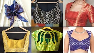 Latest Brocade blouse Designs 2021 // Brocade blouse for silk sarees