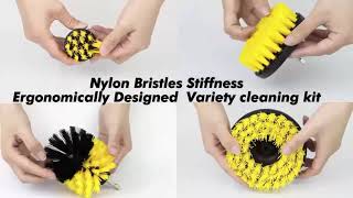 Drill Brush Attachments 20 PCS Scrub Pads  Sponge Power Scrubber Brush