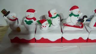 2018 Hallmark SNOW MANY MEMORIES 5 Wireless SNOWMEN Sound Motion FULL SET 1