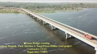 Paraa bridge crossing along Masindi - Park junction & Tanga-Pariisa road project. Uganda at 60.