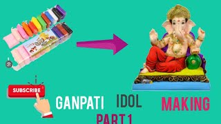 Ganpati idol making 2024 | how to make Ganpati idol from super clay   | #ganpatibappamorya